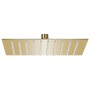 Cabezal ducha efecto lluvia acero inox cuadrado dorado 20x20 cm de vidaXL, Cabezales de ducha - Ref: Foro24-147708, Precio: 1...