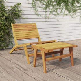 Teak solid wood garden chair with footrest by vidaXL, Garden chairs - Ref: Foro24-319154, Price: 260,99 €, Discount: %