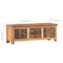 TV stand made of acacia wood and recycled wood 120x30x40 cm by vidaXL, TV Furniture - Ref: Foro24-320380, Price: 260,40 €, Di...