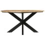 Solid untreated mango wood dining table Ø150x76 cm by vidaXL, Kitchen and dining tables - Ref: Foro24-351710, Price: 469,87 €...