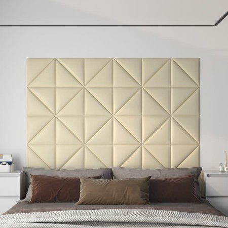 Wall panels 12 units synthetic leather cream 30x30 cm 0.54 m² by vidaXL, Wall covering - Ref: Foro24-343940, Price: 35,53 €, ...