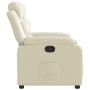 Sillón reclinable de cuero sintético crema de vidaXL, Sillones - Ref: Foro24-373487, Precio: 242,02 €, Descuento: %