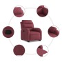 Reclining and elevating armchair in burgundy fabric by vidaXL, Armchairs - Ref: Foro24-3204983, Price: 287,07 €, Discount: %