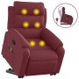 Sillón reclinable de masaje elevable tela rojo tinto de vidaXL, Sillones - Ref: Foro24-3204995, Precio: 303,41 €, Descuento: %