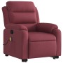 Sillón reclinable de masaje elevable tela rojo tinto de vidaXL, Sillones - Ref: Foro24-3204995, Precio: 303,41 €, Descuento: %