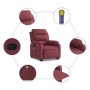 Sillón reclinable de masaje elevable tela rojo tinto de vidaXL, Sillones - Ref: Foro24-3204995, Precio: 303,41 €, Descuento: %