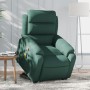 Dark green velvet lift massage recliner. by vidaXL, Armchairs - Ref: Foro24-3205105, Price: 310,72 €, Discount: %