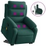 Dark green velvet lift massage recliner. by vidaXL, Armchairs - Ref: Foro24-3205105, Price: 310,72 €, Discount: %