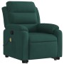 Dark green velvet lift massage recliner. by vidaXL, Armchairs - Ref: Foro24-3205105, Price: 310,72 €, Discount: %