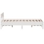 Bed frame with white pine wood headboard 120x190 cm by vidaXL, Beds and slatted bases - Ref: Foro24-842775, Price: 124,98 €, ...