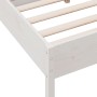 Bed frame with white pine wood headboard 120x190 cm by vidaXL, Beds and slatted bases - Ref: Foro24-842775, Price: 124,98 €, ...