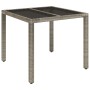 Set comedor de jardín 5 piezas con cojines ratán sintético gris de vidaXL, Conjuntos de jardín - Ref: Foro24-3213327, Precio:...