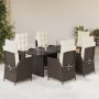 7-teiliges Garten-Esszimmer-Set mit Kissen synthetisches Rattan braun von vidaXL, Gartensets - Ref: Foro24-3213118, Preis: 95...