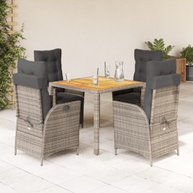 5-piece garden dining set with gray synthetic rattan cushions by vidaXL, Garden sets - Ref: Foro24-3213105, Price: 596,97 €, ...