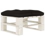 Otomana de palets de jardín con cojín negro madera de vidaXL, Otomanas de exterior - Ref: Foro24-3052351, Precio: 77,40 €, De...