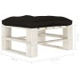 Otomana de palets de jardín con cojín negro madera de vidaXL, Otomanas de exterior - Ref: Foro24-3052351, Precio: 77,40 €, De...