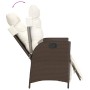 Gartensessel und Fußstütze 2 Stk. PE Rattan braun von vidaXL, Gartenstühle - Ref: Foro24-365290, Preis: 264,92 €, Rabatt: %