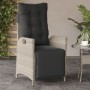 Light gray PE rattan garden reclining armchair with footrest by vidaXL, Garden chairs - Ref: Foro24-365286, Price: 140,38 €, ...