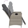 Light gray PE rattan garden reclining armchair with footrest by vidaXL, Garden chairs - Ref: Foro24-365286, Price: 140,38 €, ...