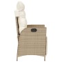 Garden reclining armchair with beige PE rattan footrest by vidaXL, Garden chairs - Ref: Foro24-365284, Price: 140,07 €, Disco...