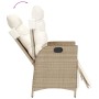 Garden reclining armchair with beige PE rattan footrest by vidaXL, Garden chairs - Ref: Foro24-365284, Price: 140,07 €, Disco...