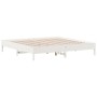 Estructura de cama madera maciza de pino blanco 180x200 cm de vidaXL, Camas y somieres - Ref: Foro24-842687, Precio: 129,99 €...