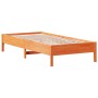 Estructura de cama madera maciza pino marrón cera 100x200 cm de vidaXL, Camas y somieres - Ref: Foro24-842709, Precio: 81,70 ...