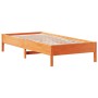 Estructura de cama madera maciza pino marrón cera 100x200 cm de vidaXL, Camas y somieres - Ref: Foro24-842709, Precio: 81,70 ...