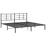 Estructura de cama con cabecero metal negro 200x200 cm de vidaXL, Camas y somieres - Ref: Foro24-355568, Precio: 117,10 €, De...