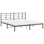 Estructura de cama con cabecero metal negro 200x200 cm de vidaXL, Camas y somieres - Ref: Foro24-355568, Precio: 117,10 €, De...