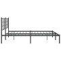 Estructura de cama con cabecero metal negro 200x200 cm de vidaXL, Camas y somieres - Ref: Foro24-355568, Precio: 117,10 €, De...