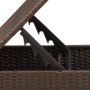 Gartenhocker mit Kissen synthetisches Rattan braun 55x55x37 cm von vidaXL, Hocker für den Außenbereich - Ref: Foro24-366205, ...