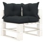 Garden pallet furniture 7 pcs wood anthracite cushions by vidaXL, Garden sets - Ref: Foro24-3052395, Price: 663,99 €, Discoun...