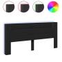 Cabecero de cama con LED negro 220x16,5x103,5 cm de vidaXL, Cabeceros y pies de cama - Ref: Foro24-839274, Precio: 109,14 €, ...