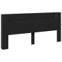 Bed headboard with black LED 220x16.5x103.5 cm by vidaXL, Headboards and footboards - Ref: Foro24-839274, Price: 109,05 €, Di...