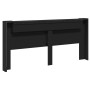 Bed headboard with black LED 220x16.5x103.5 cm by vidaXL, Headboards and footboards - Ref: Foro24-839274, Price: 109,05 €, Di...