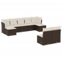 Garden sofa set 9 pieces and brown synthetic rattan cushions by vidaXL, Garden sets - Ref: Foro24-3250112, Price: 530,03 €, D...