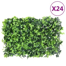   Valla de hojas artificiales 24 uds verde 40x60 cm de vidaXL, Jardín - Ref: Foro24-366645, Precio: 214,04 €, Descuento: %