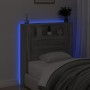 Cabecero de cama con luz LED gris Sonoma 100x16,5x103,5 cm de vidaXL, Cabeceros y pies de cama - Ref: Foro24-839236, Precio: ...