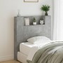 Concrete gray bed headboard with LED light 100x16.5x103.5 cm by vidaXL, Headboards and footboards - Ref: Foro24-839234, Price...