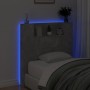 Cabecero de cama con luz LED gris hormigón 100x16,5x103,5 cm de vidaXL, Cabeceros y pies de cama - Ref: Foro24-839234, Precio...