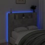 Concrete gray bed headboard with LED light 120x16.5x103.5 cm by vidaXL, Headboards and footboards - Ref: Foro24-839241, Price...