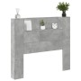 Concrete gray bed headboard with LED light 120x16.5x103.5 cm by vidaXL, Headboards and footboards - Ref: Foro24-839241, Price...