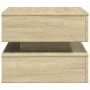 Coffee table with LED lights Sonoma oak 50x50x40 cm by vidaXL, Coffee table - Ref: Foro24-839856, Price: 73,87 €, Discount: %