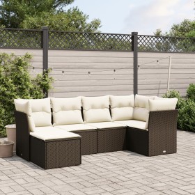 6-piece garden sofa set and brown synthetic rattan cushions by vidaXL, Garden sets - Ref: Foro24-3263179, Price: 390,88 €, Di...