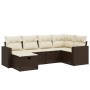 6-piece garden sofa set and brown synthetic rattan cushions by vidaXL, Garden sets - Ref: Foro24-3263489, Price: 412,28 €, Di...