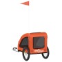 Haustier-Fahrradanhänger, Eisen-Oxford-Stoff, Orange von vidaXL, Kinderwagen für Haustiere - Ref: Foro24-93963, Preis: 92,14 ...