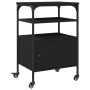 Printer stand 3 levels black wood 50x40x76 cm by vidaXL, Printer supports - Ref: Foro24-842291, Price: 74,17 €, Discount: %