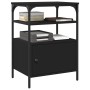 Printer stand 3 levels black wood 50x40x76 cm by vidaXL, Printer supports - Ref: Foro24-842291, Price: 74,17 €, Discount: %