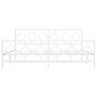 Estructura cama metal con cabecero y pie cama blanco 183x213 cm de vidaXL, Camas y somieres - Ref: Foro24-376298, Precio: 138...